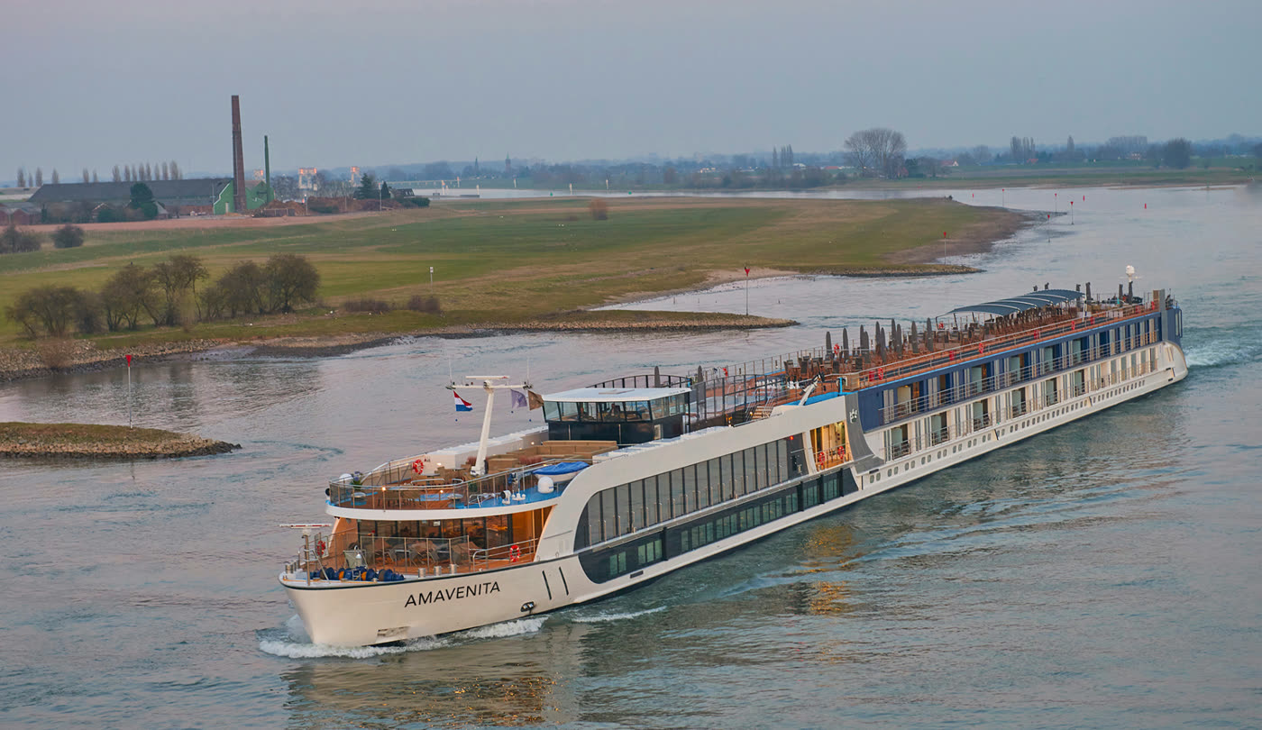 AmaWaterways river cruise ship sailing the Rhine
