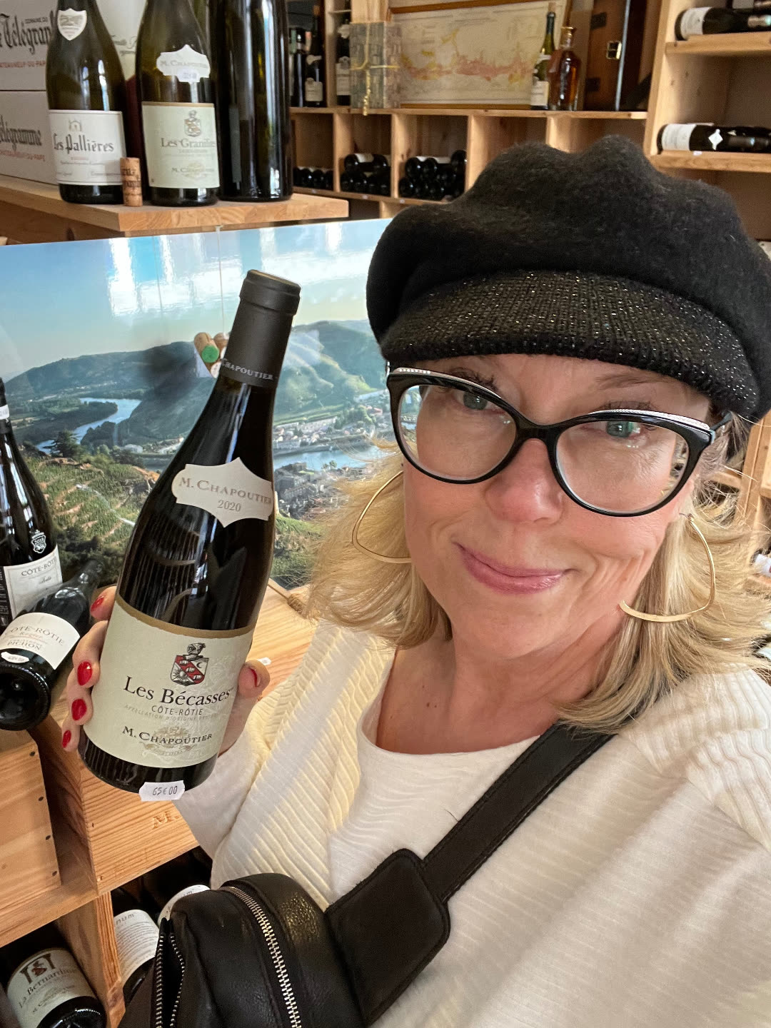Rosanne wine tasting on a European trip